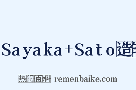 Sayaka+Sato造句是什么意思的图片